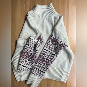 Christian Siriano | Sweaters | Christian Siriano Sweater Size Sm Mock Neck Soft Snowflake 